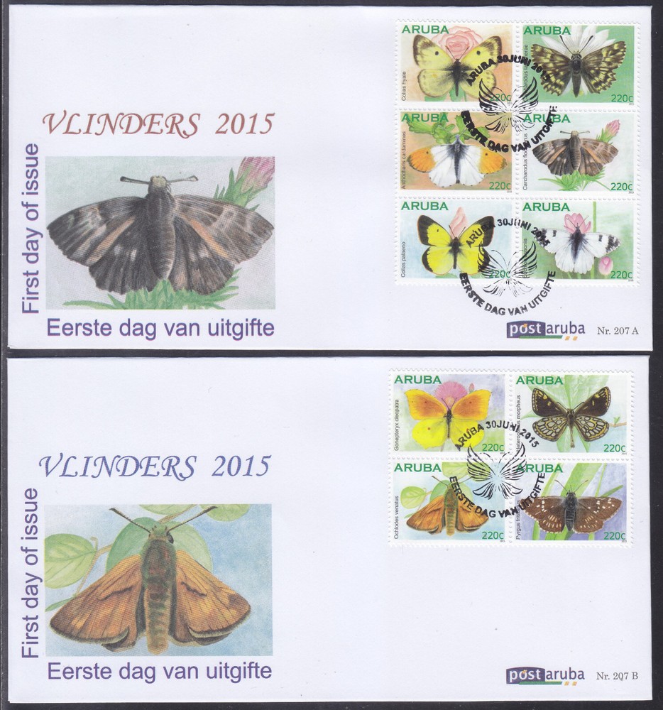 Aruba Issue FDC 2015 (207) Butterflies