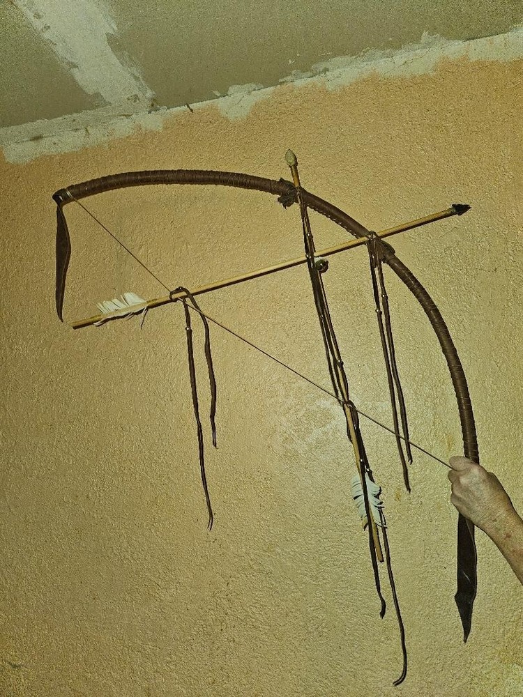 Native Rawhide Bow and Arrows