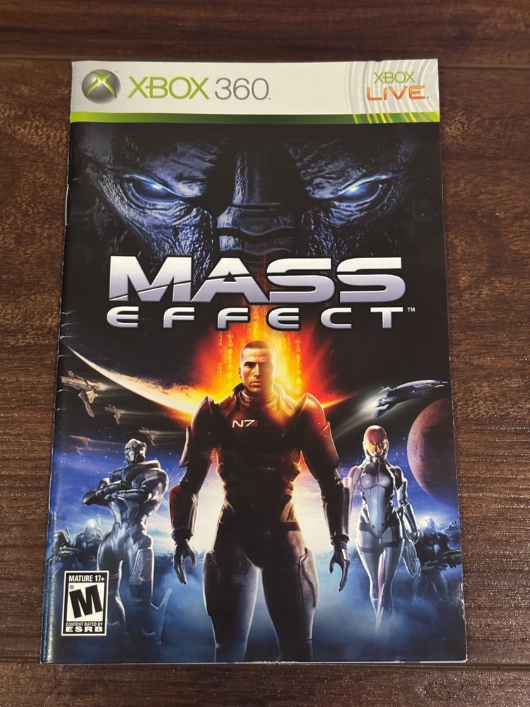 Mass Effect XBOX 360 Instruction Manual Only