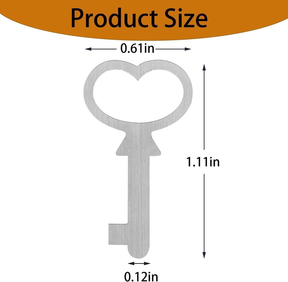 "Cedar Box Key, Replacement for Lane Mini Keepsake Boxes, Key Lock, Metal, 2PC "