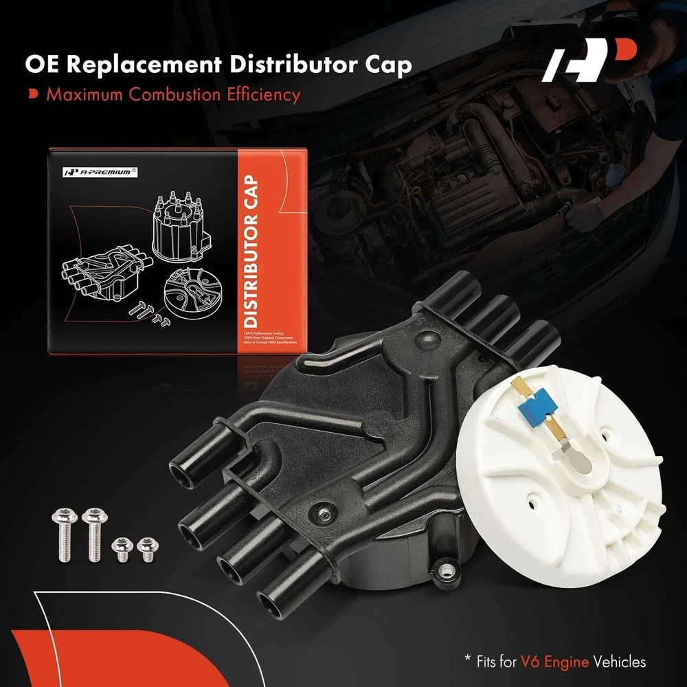 Ignition Distributor Cap Compatible with Vehicles - V6 4.3L Silverado V6 Engine