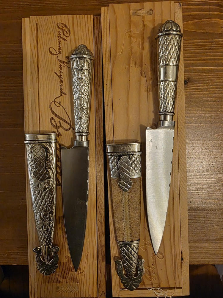 Two Great Silver Gaucho Daggers