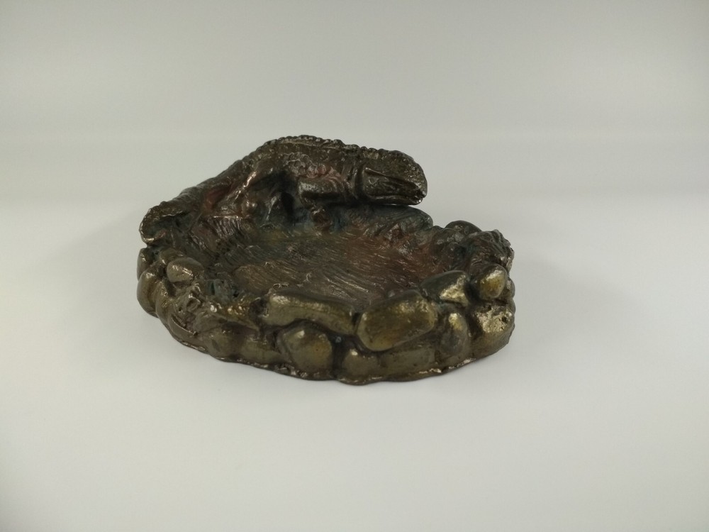 Lizard - salamander, Soviet bronze ashtray, *30