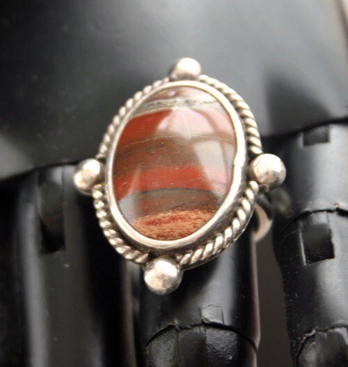 Sterling Hand Crafted Picture Jasper Ring
