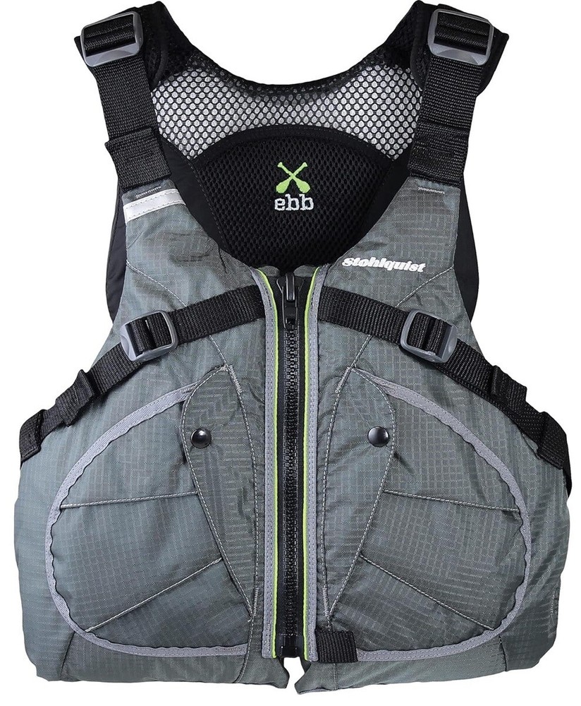 Stohlquist Men Ebb Lifejacket PFD Gray SM/MD 33in39in