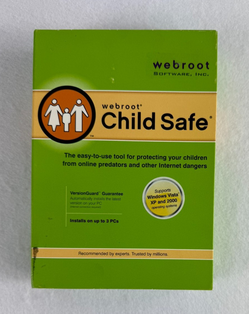 Webroot Child Safe Internet Protection Software PC CD-ROM (Sealed)