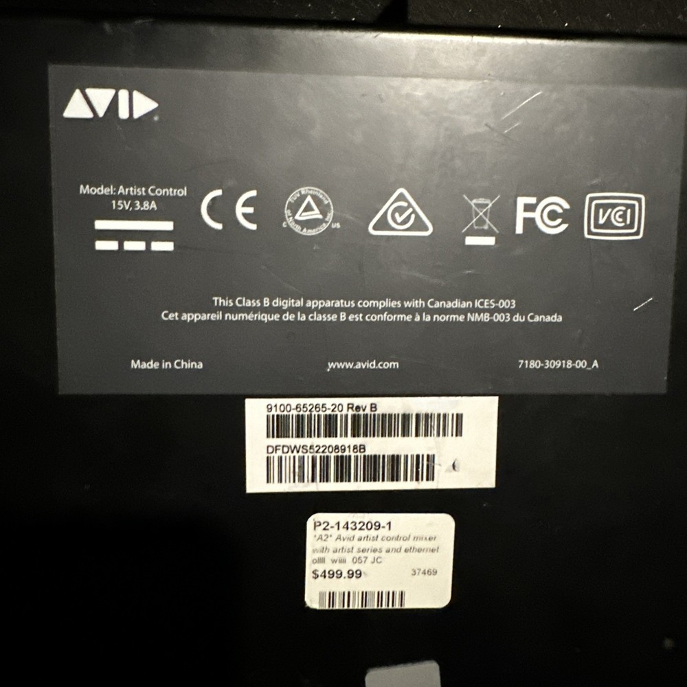 Avid Artist Control EUCON DAW Controller Touchscreen – Logic Pro / Pro Tools