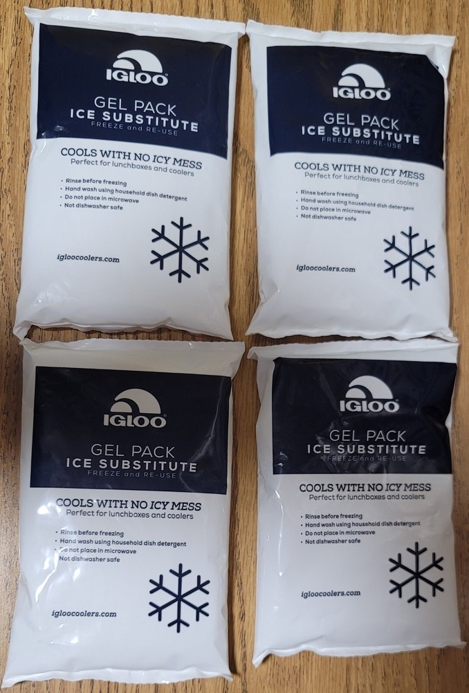 Lot Of 4 IGLOO MaxCold Ice Gel Pack - White