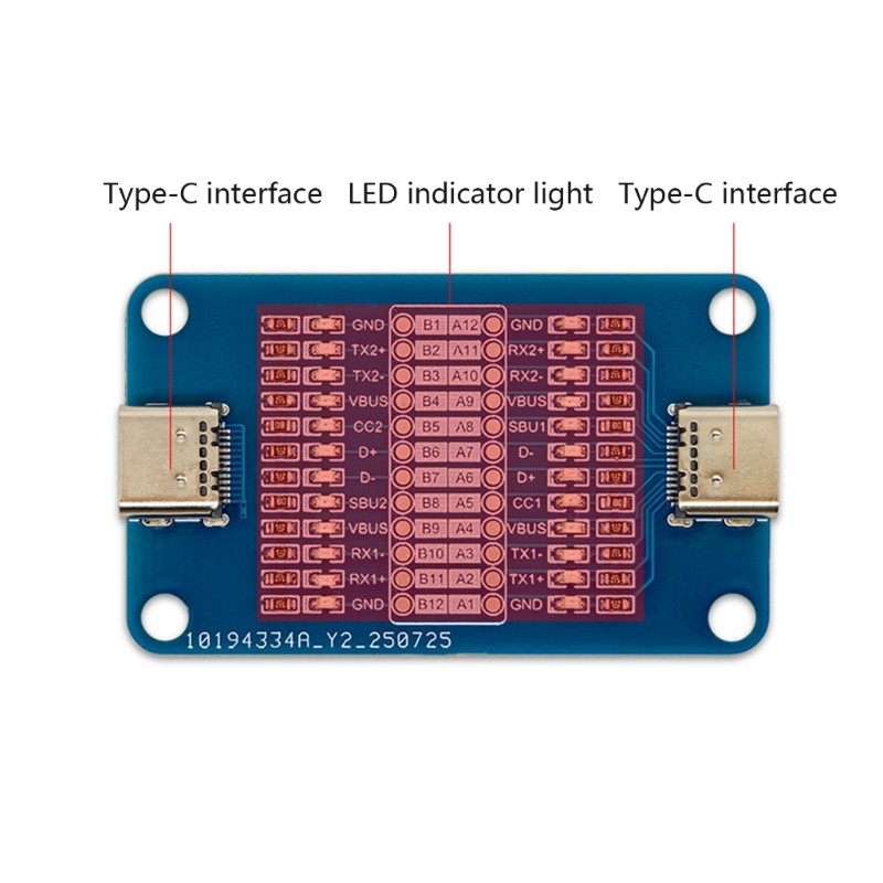 Type C Tester Module Lightweight Fiberglass Construction USB C Test Board