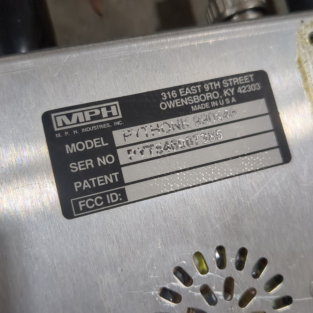 MPH INDUSTRIES PYTHON SERIES II RADAR