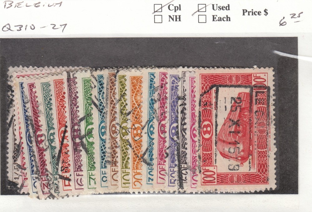 Belgium Sc #310-27 Used