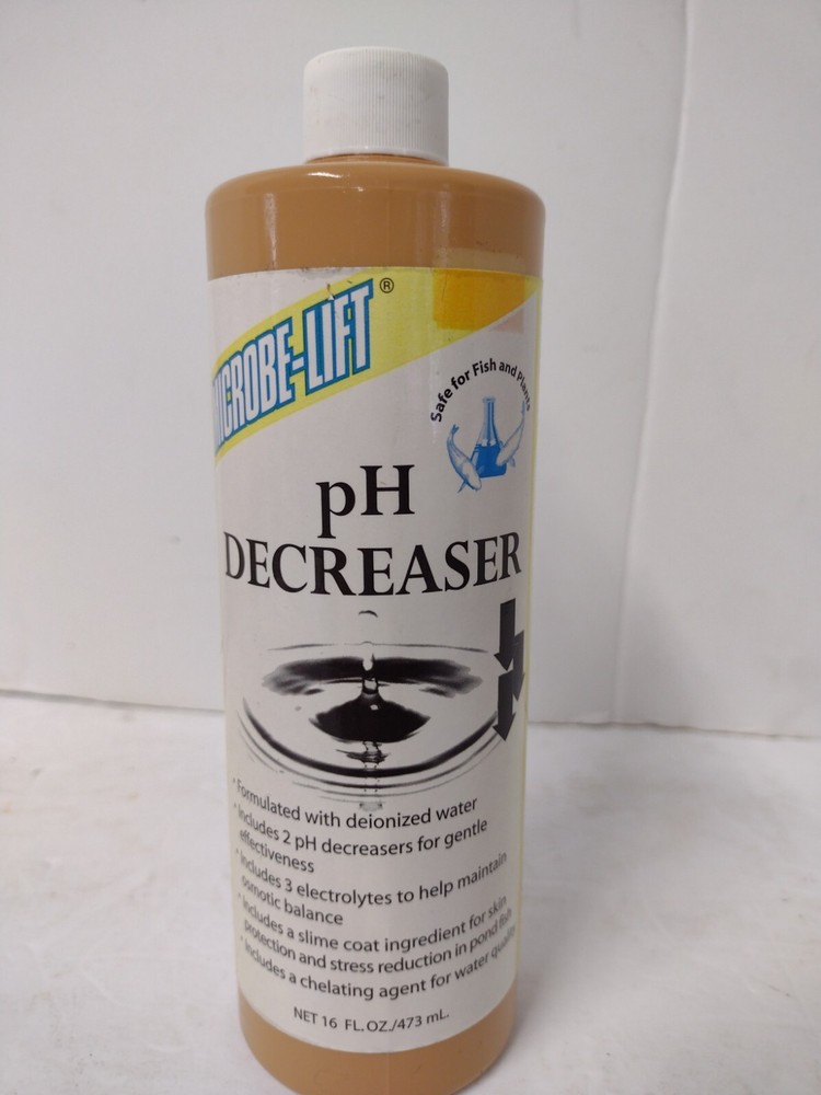 16oz Microbe-Lift pH Decrease Safe for Fish & Plants Pond, Aquarium pH Decreaser