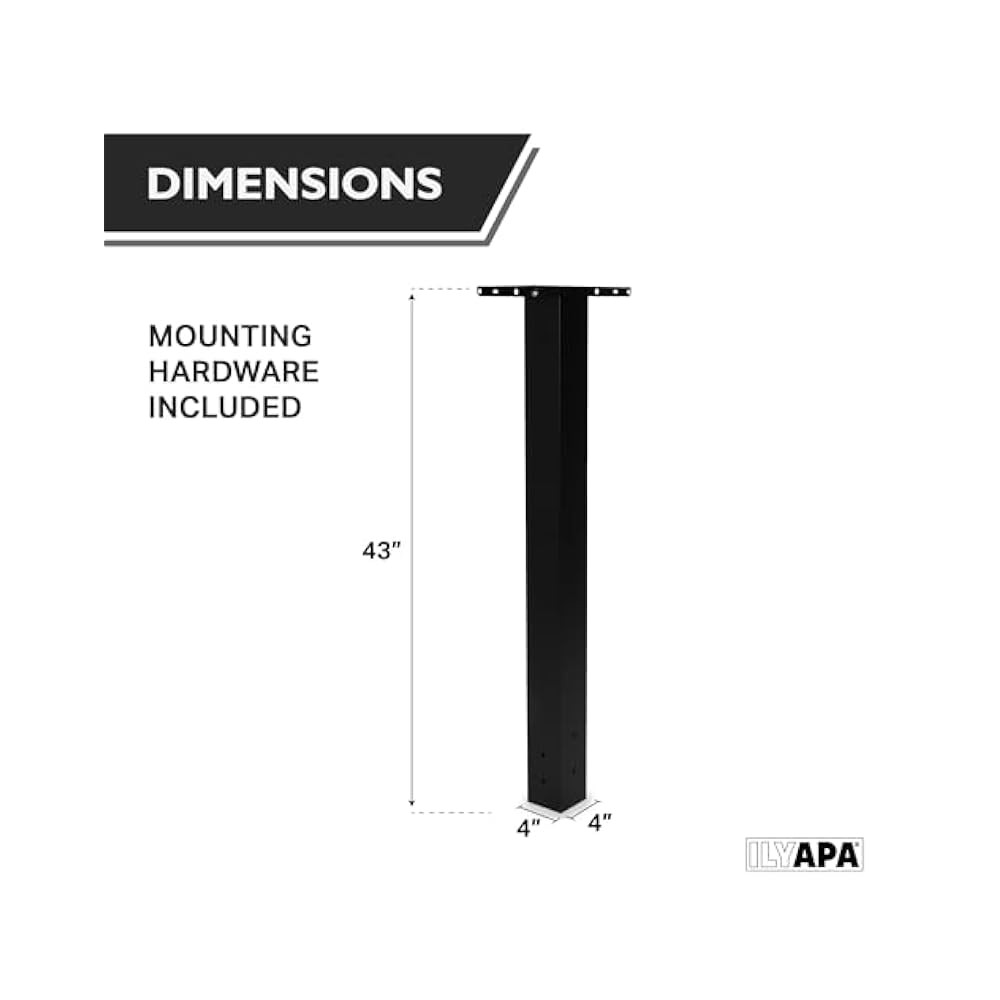 Weatherproof Metal Mailbox Post, Heavy Duty, Secure Mounting, Long,Lasting