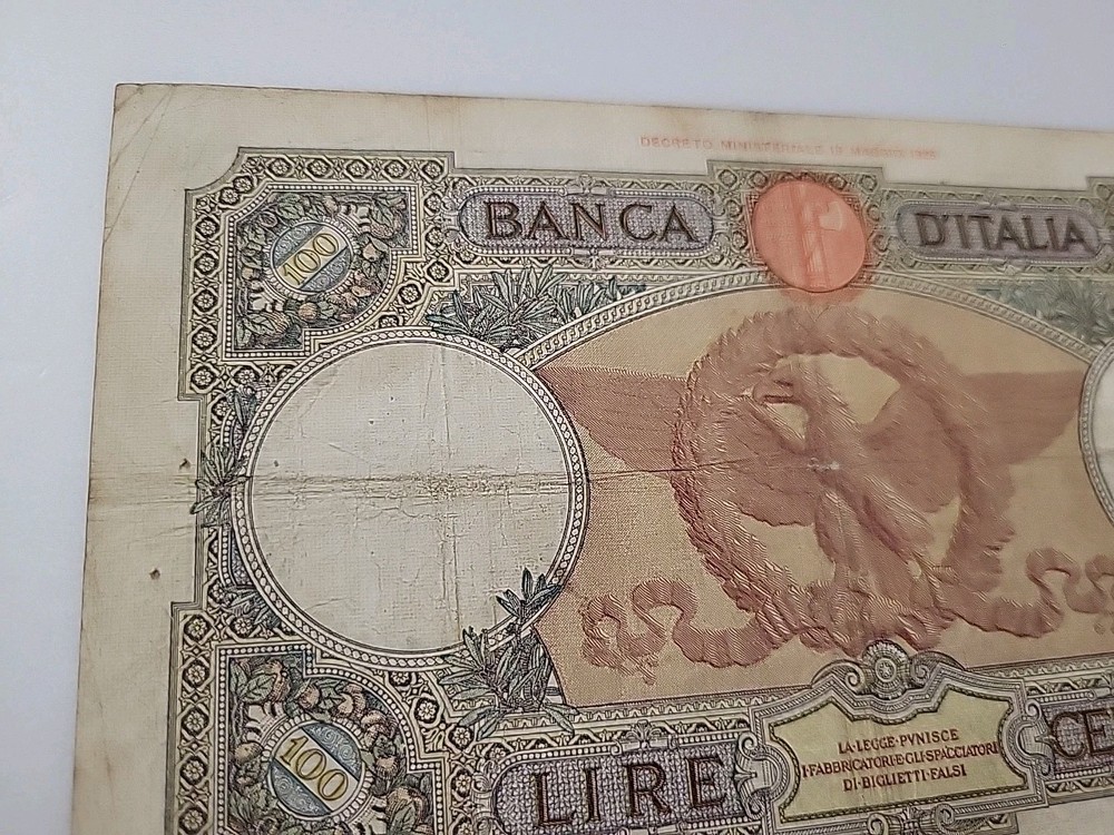Banca D'Italia Lire Cento