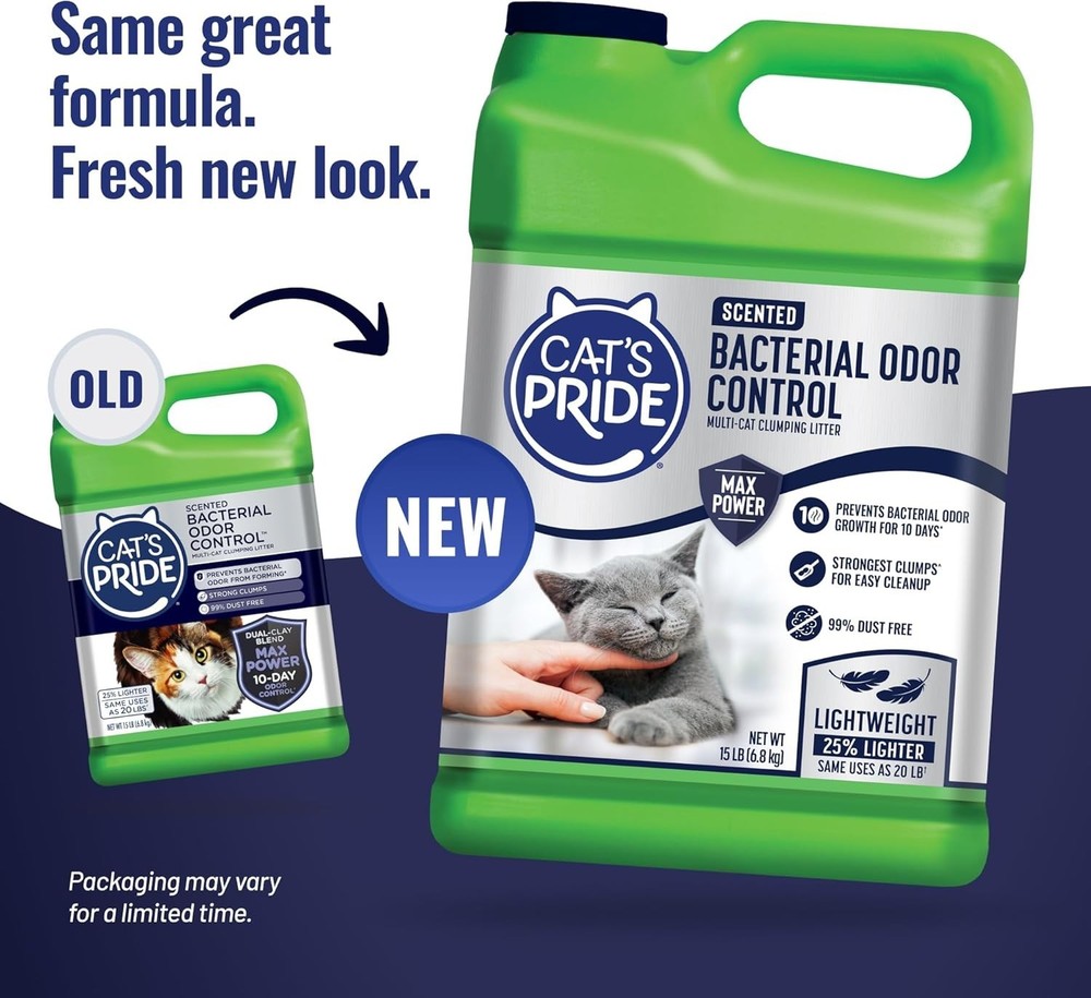 Scented Max Power Cat Litter - Bacterial Odor Control & Animal Welfare Support