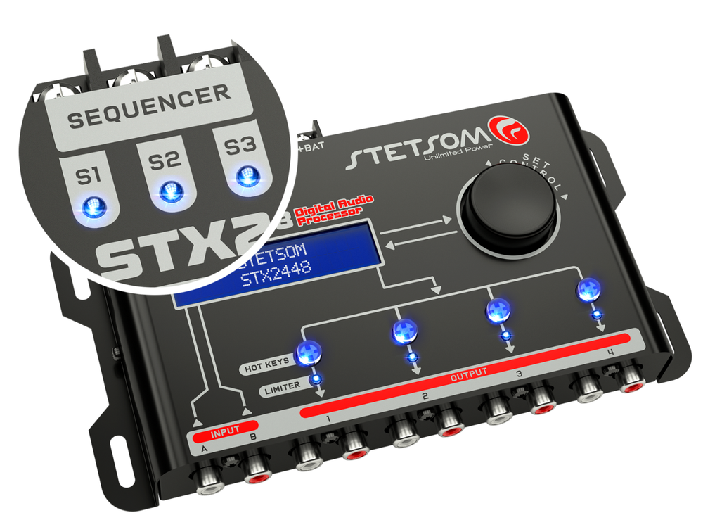 Stetsom STX2848 Equalizer / Crossover 2 Input Channels, 8 Output Channels w/ DSP