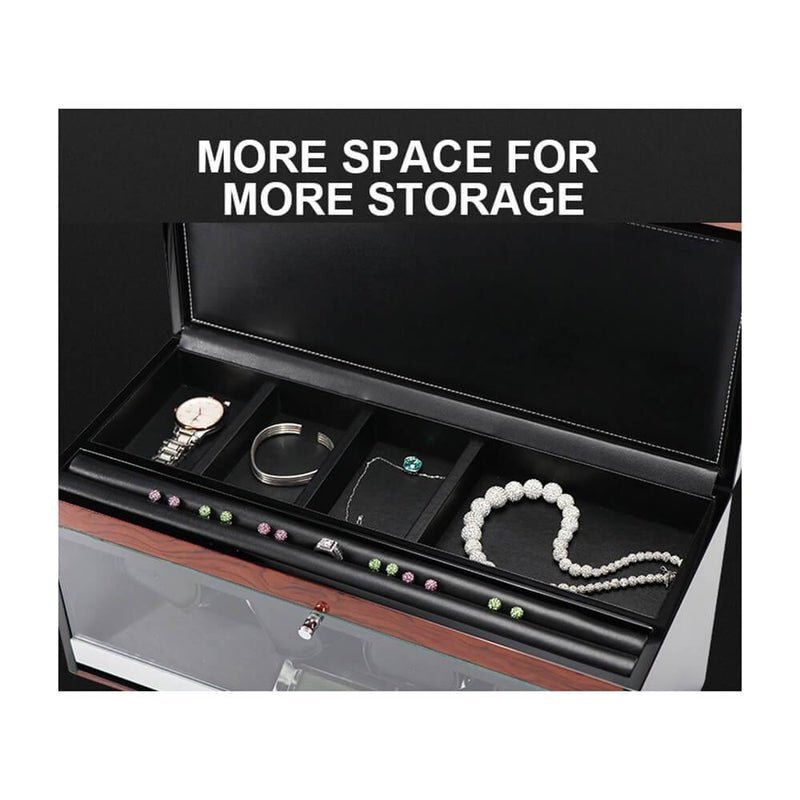6 Watch Winder Black Edition with Extra Storage Area by Aevitas