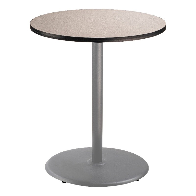 NPS Cafe Table 36" Round Round Base 42"H Particleboard Grey Frame Grey Top