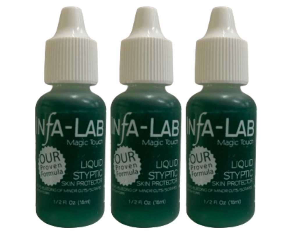 Infalab Magic Touch Liquid Styptic Skin Protector Stop Bleeding Cuts (3pcs/15ML)
