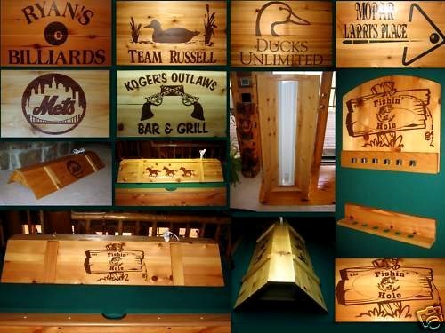Custom Pool Table Light & Cue Rack w/ your name - logo! Rustic decor