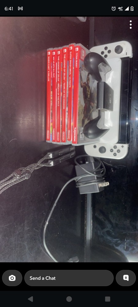 Nintendo Switch OLED Bundle with Controllers, Games, Zelda Carrying Case