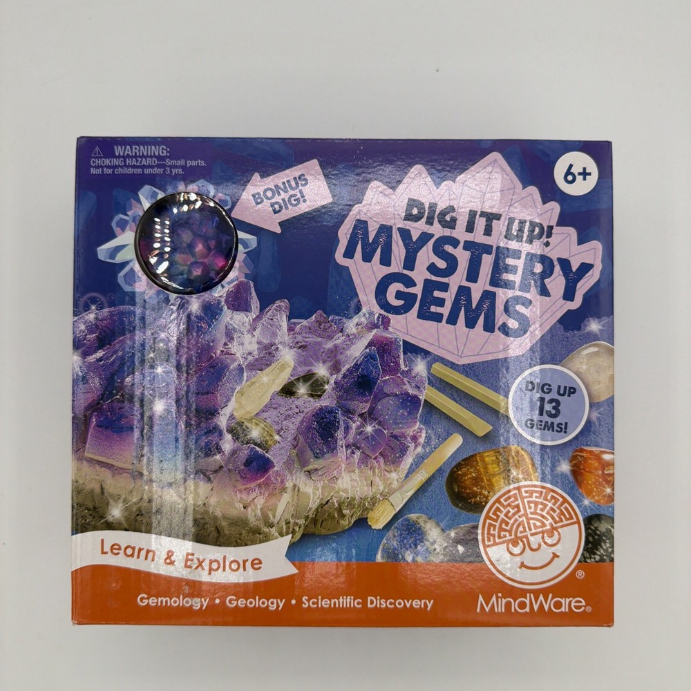 MindWare Dig It Up "Mystery" Gems Science Education Gemology Set, Ages 6+