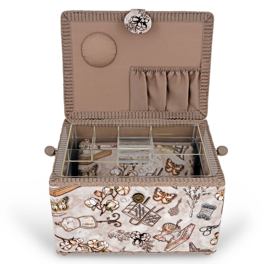 Dritz Rectangular Large Sew Basket and Accessory Case