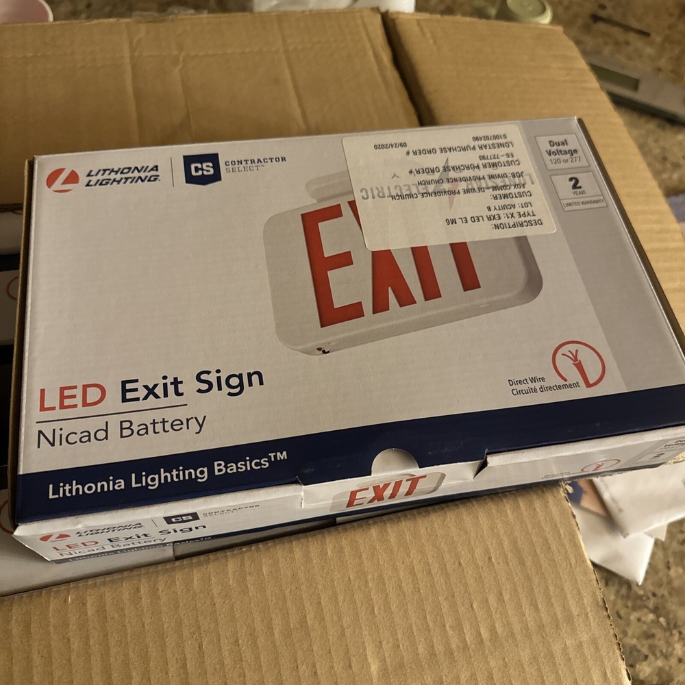 Lithonia Lighting Contractor Select EMERGENCY FIRE EXIT SIGN #210LC6