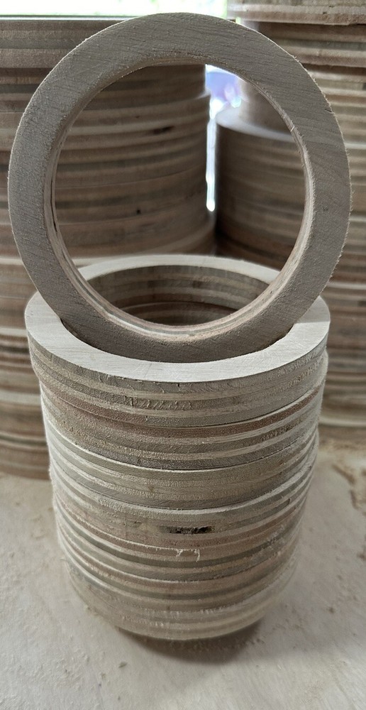 4” 100mm Custom Oak Speaker Rings Pair