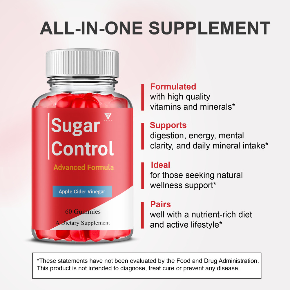 (5 Pack) Sugar Control Keto Gummies, SugarControl Keto ACV Support (300 Gummies)
