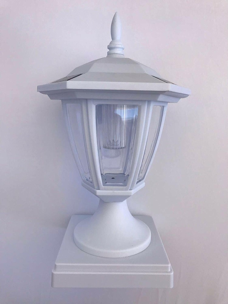 2pcs Solar Post Cap Light Hexagon w/ Super Bright SMD LED Wall Mount/4"/ 5" / 6"