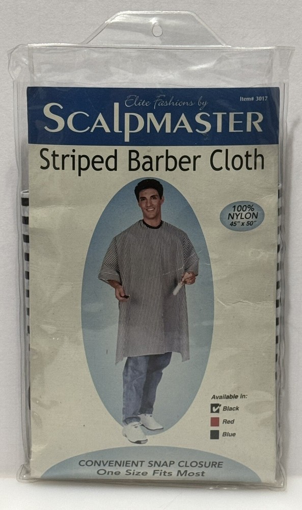 Scalpmaster Striped Barber Cape 45”x50”