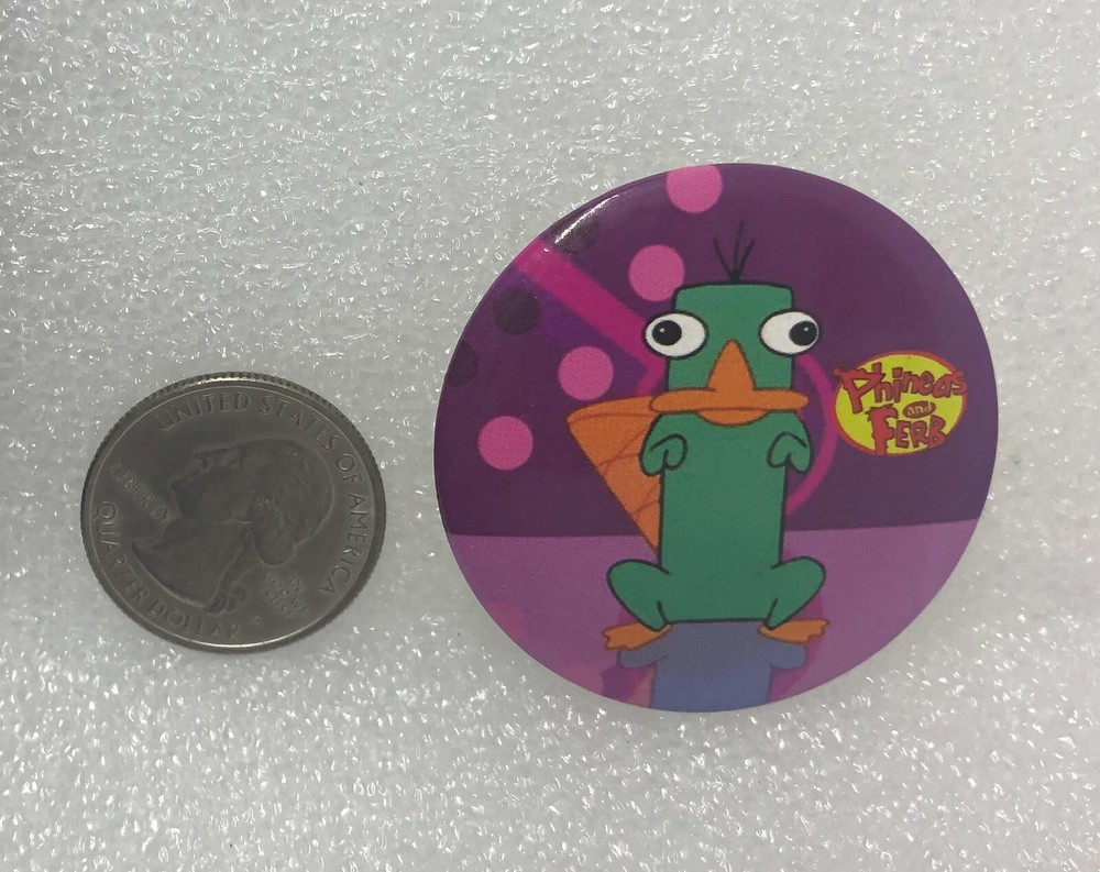 Phineas and Ferb - Perry the Platypus Button Pin