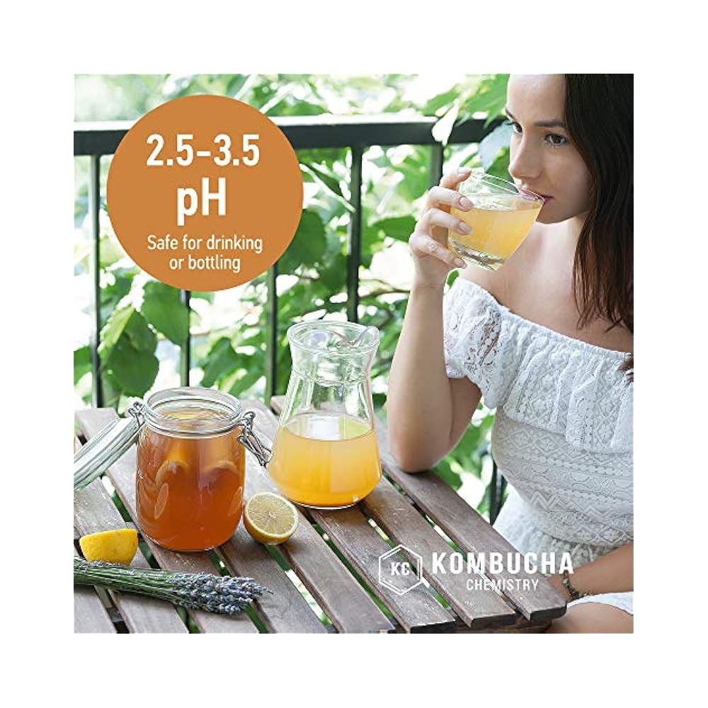 pH Test Strips for Kombucha, 0-6 Range (0.5 Steps), 100-Piece Kit
