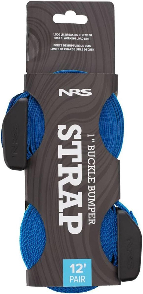 12' Buckle Bumper Strap Pair Iconic Blue
