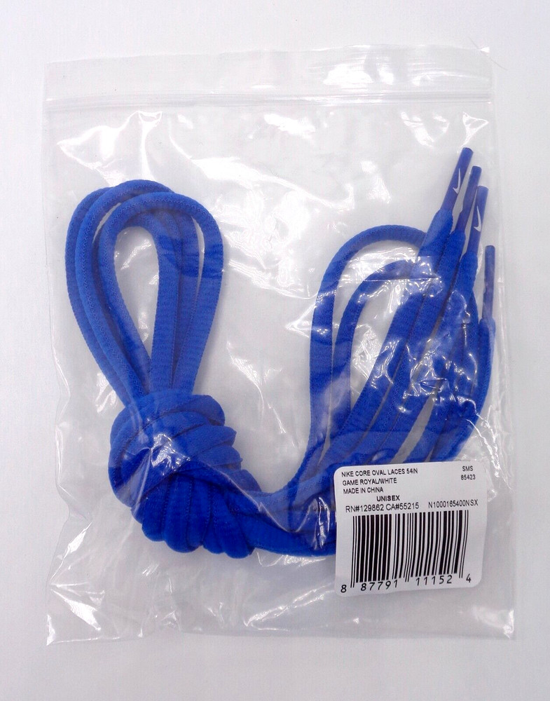 Nike Core Oval Laces 54" Game Royal/White
