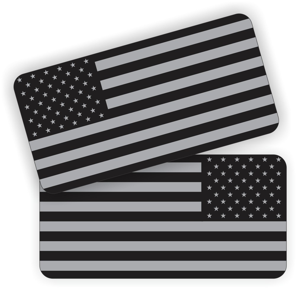 Black Ops American Flags | Stealthy Hard Hat Decals | Motorcycle Helmet Stickers