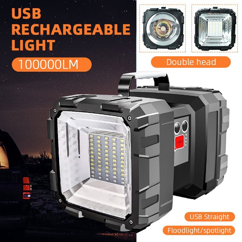 Rechargeable Super Bright LED Searchlight Portable Handheld Spotlight Flashlight