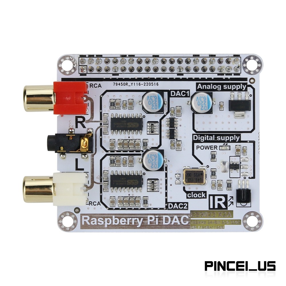 For Volumio Mode Raspberry Pi DAC Raspberry Pi 3B+ HIFI Dual Decoding DAC I2S