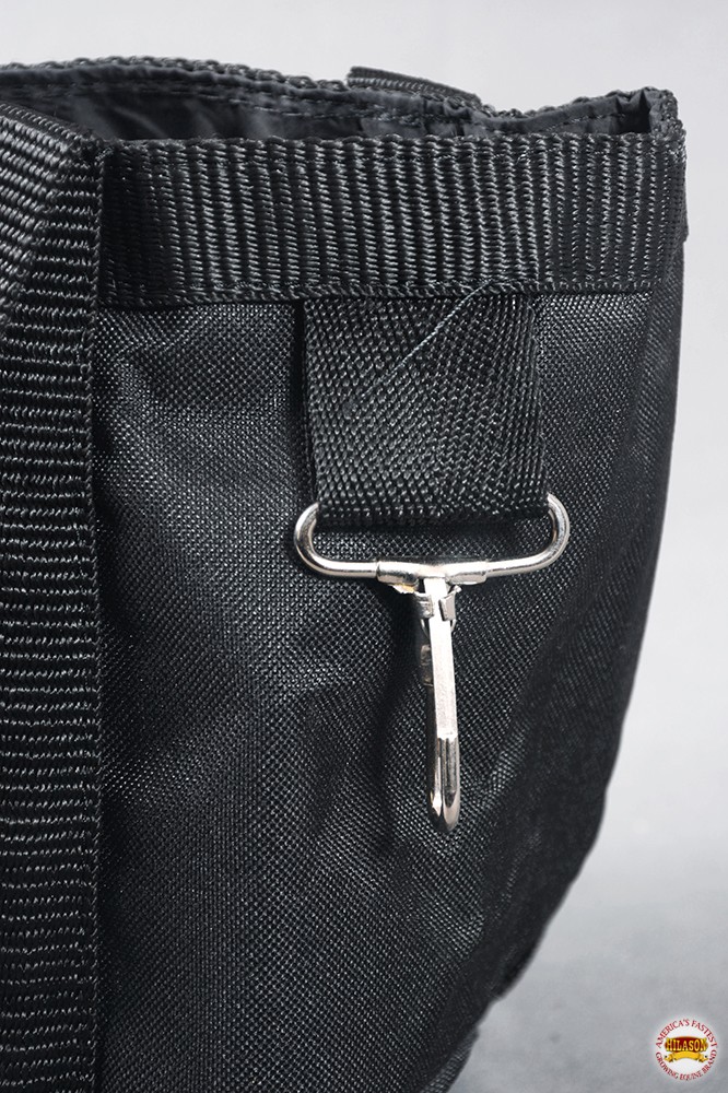 Hilason Horse Feed Grain Bag Heavy Duty Durable Canvas Black