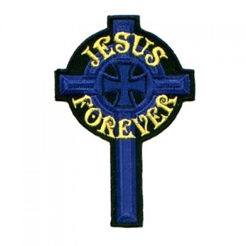 RELIGIOUS BIKER PATCH "JESUS FOREVER"  NEW NICE