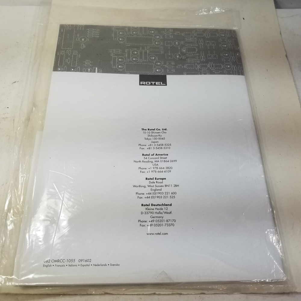 Rotel RCC-1055 CD Changer Owners Manual