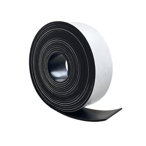Adhesive Rubber Strips 1/16 (.062)" Thick X 1" Wide X 10'Long, Solid Rubber