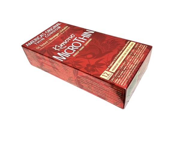 Kimono MicroThin Condoms - 12 count Lubricated