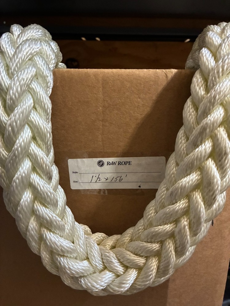1-1/2" Mega Braid New England Ropes White 156' Hank
