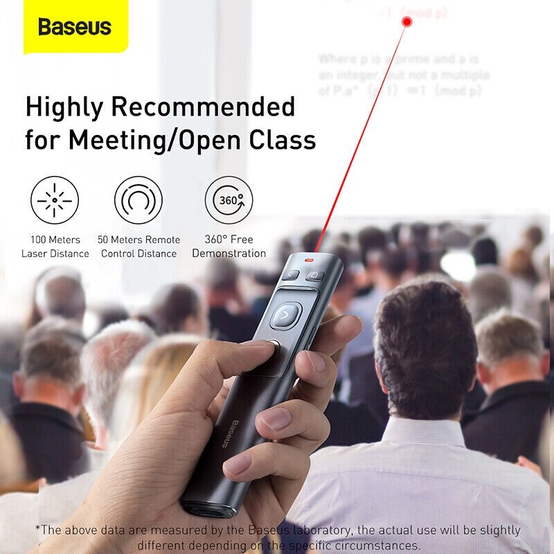 Baseus Wireless USB Powerpoint Presentation PPT Flip Pen Laser Pointer Clicker