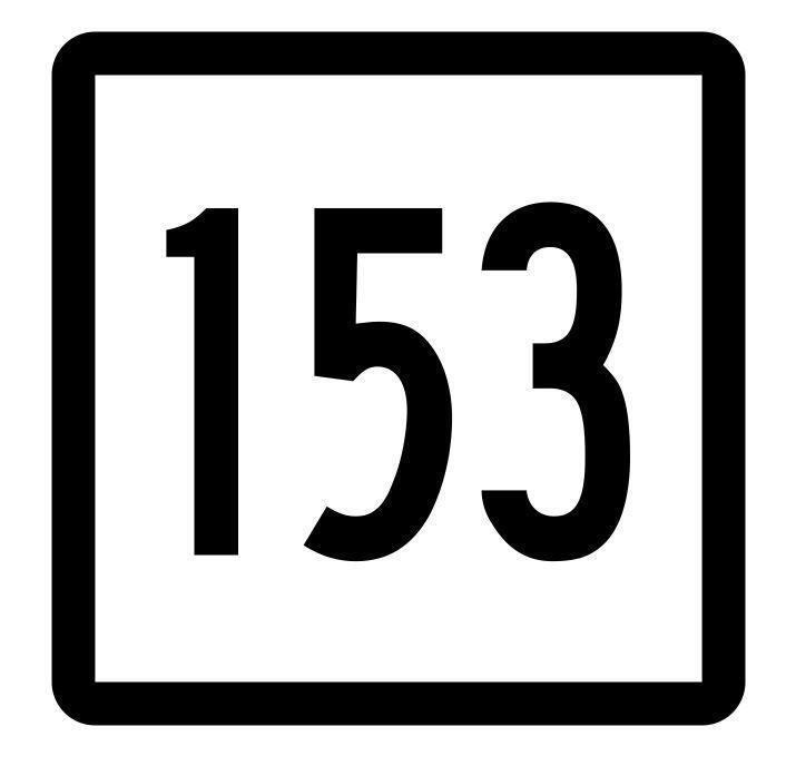 Connecticut State Highway 153 Sticker Decal