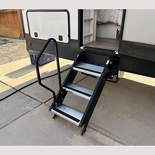Step Handrail for Step Above 2nd Generation RV Entry Step. STP214-121H 3 Step