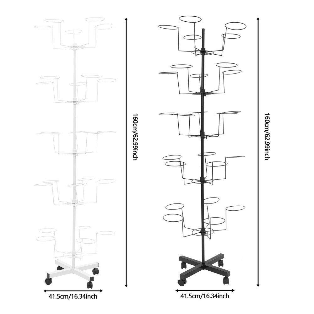 Freestanding Hat Display Stand with 25 Hooks – Durable Iron Storage Solution