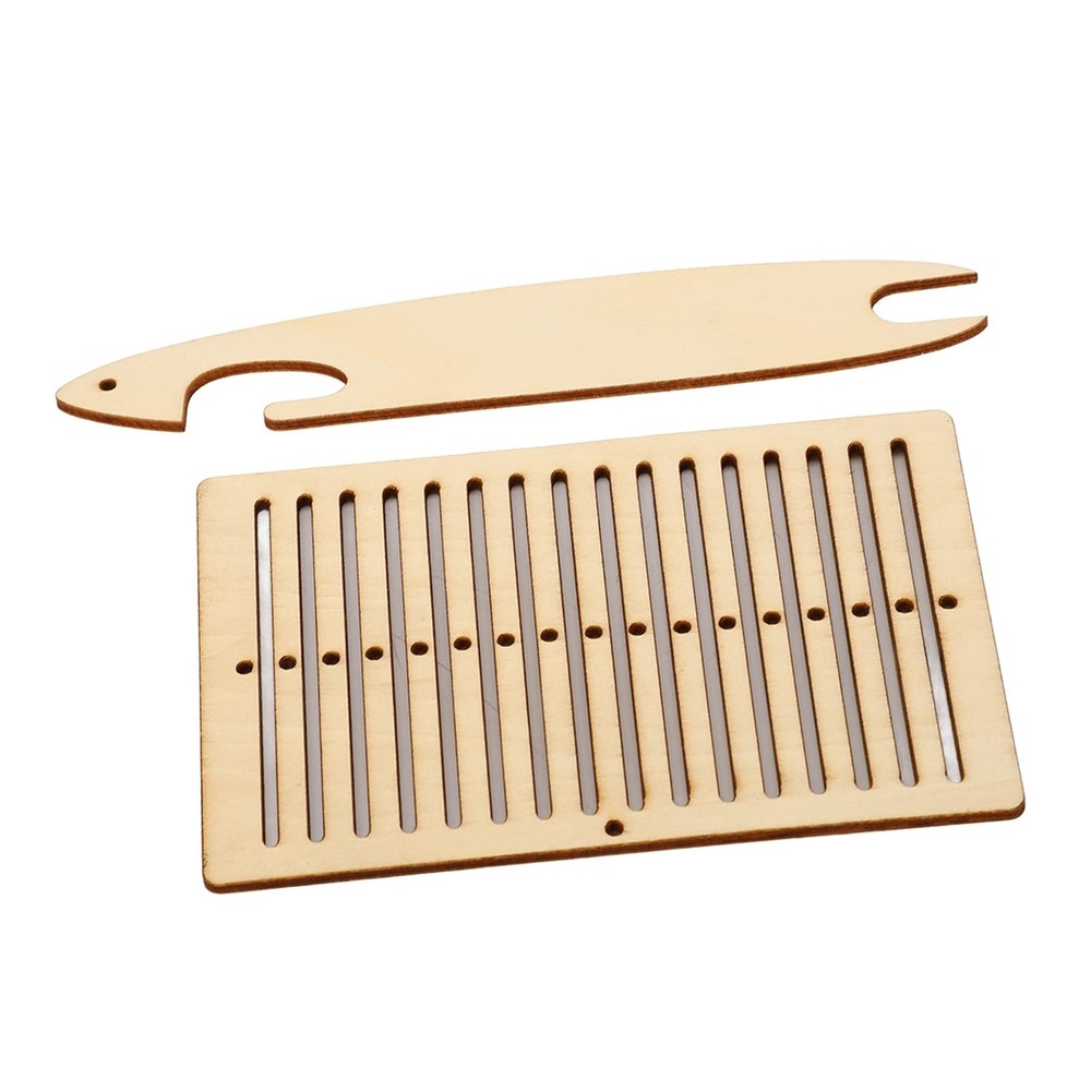 Wooden Weaving Kit with Heddle & Shuttle Backstrap Tools for Beginners Home Craf